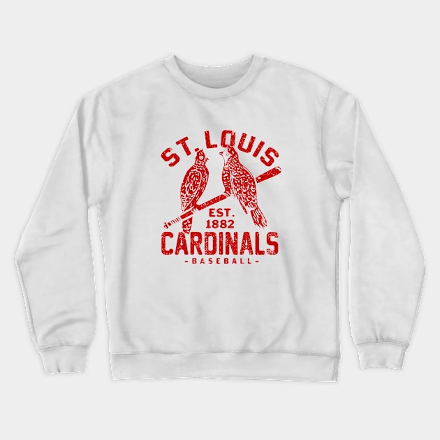 St. Louis Cardinals Old Birds 2 by Buck Tee Originals Crewneck Sweatshirt by Buck Tee